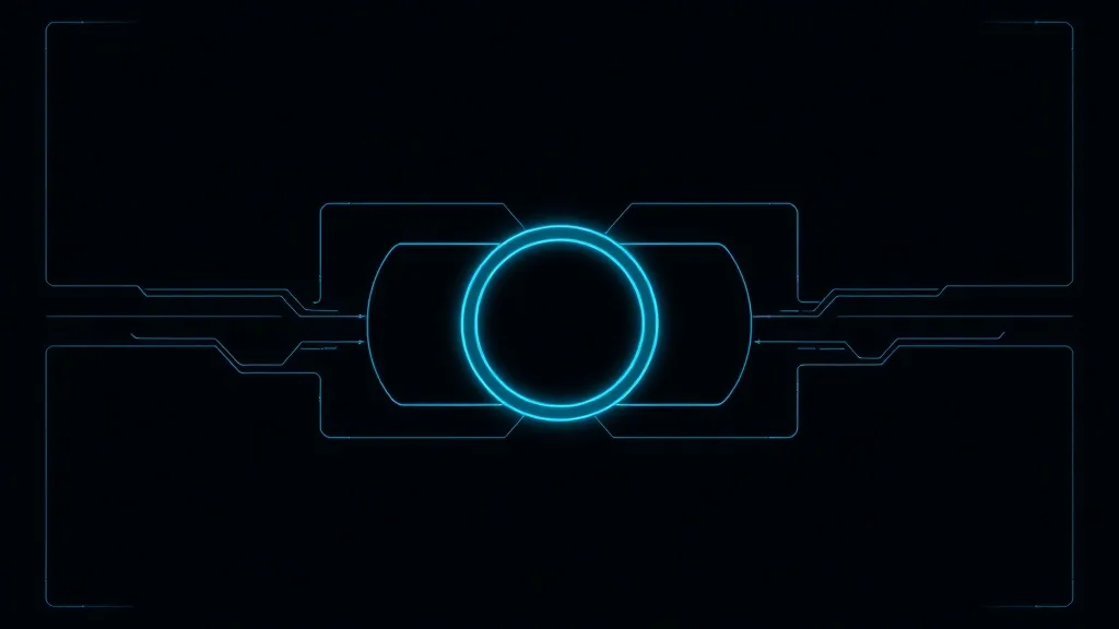 A minimalist technical diagram or blueprint showing a feedba